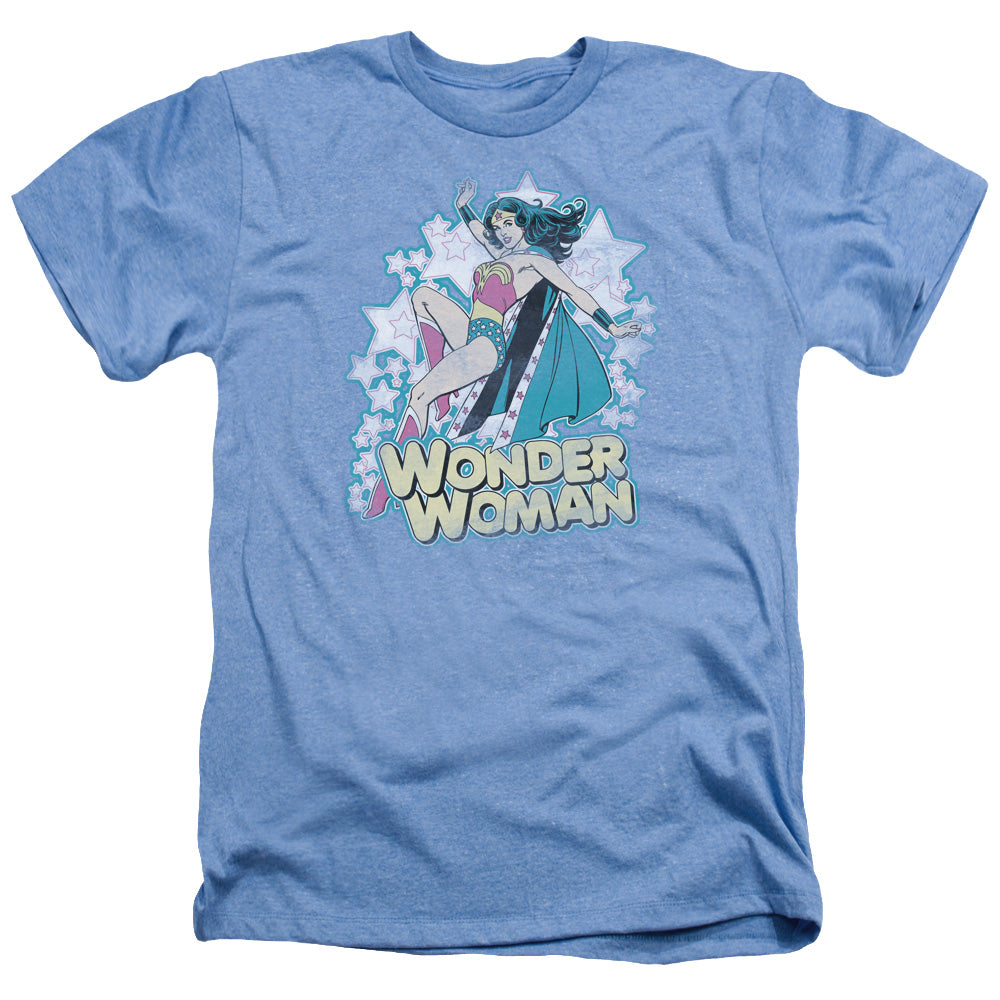 AN OFFCIALLY LICENSED DC IM WONDER WOMAN MEN'S HEATHER T-SHIRT LIGHT BLUE