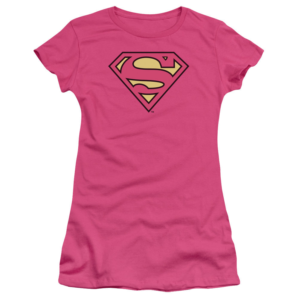 DC Superman Classic Logo Licensed Women's T-Shirt Juniors MD-LG