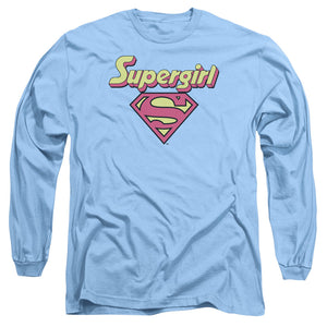 AN OFFCIALLY LICENSED DC IM A SUPERGIRL MEN'S LONG SLEEVE T-SHIRT CAROLINA BLUE