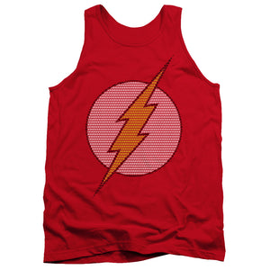 AN OFFCIALLY LICENSED DC FLASH FLASH LITTLE LOGOS ADULT UNISEX TANK TOP RED