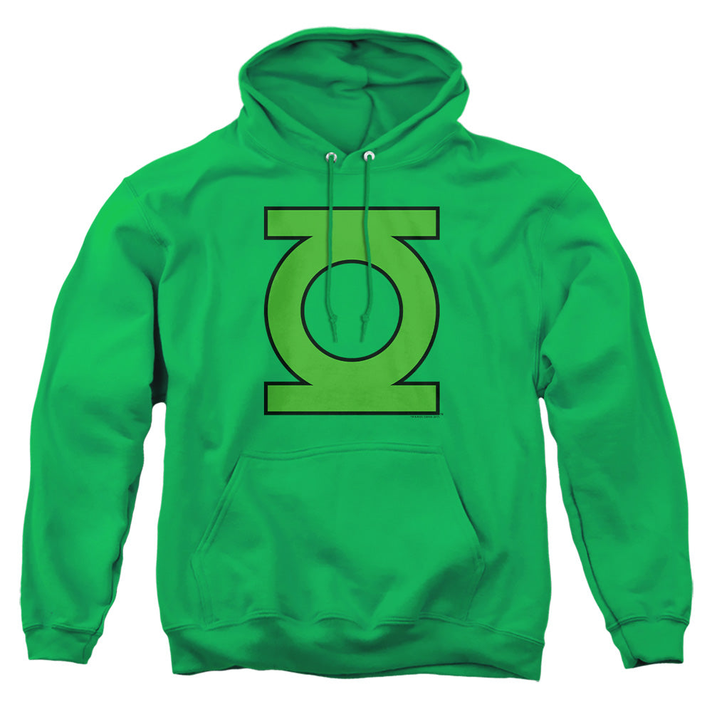 AN OFFCIALLY LICENSED DC GL EMBLEM ADULT UNISEX PULLOVER HOODIE KELLY GREEN