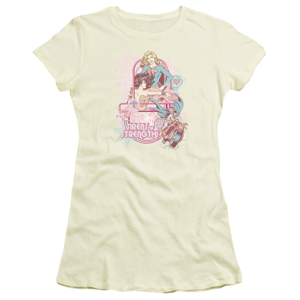 DC Sirens Of Strength Licensed Women's T-Shirt Juniors LG
