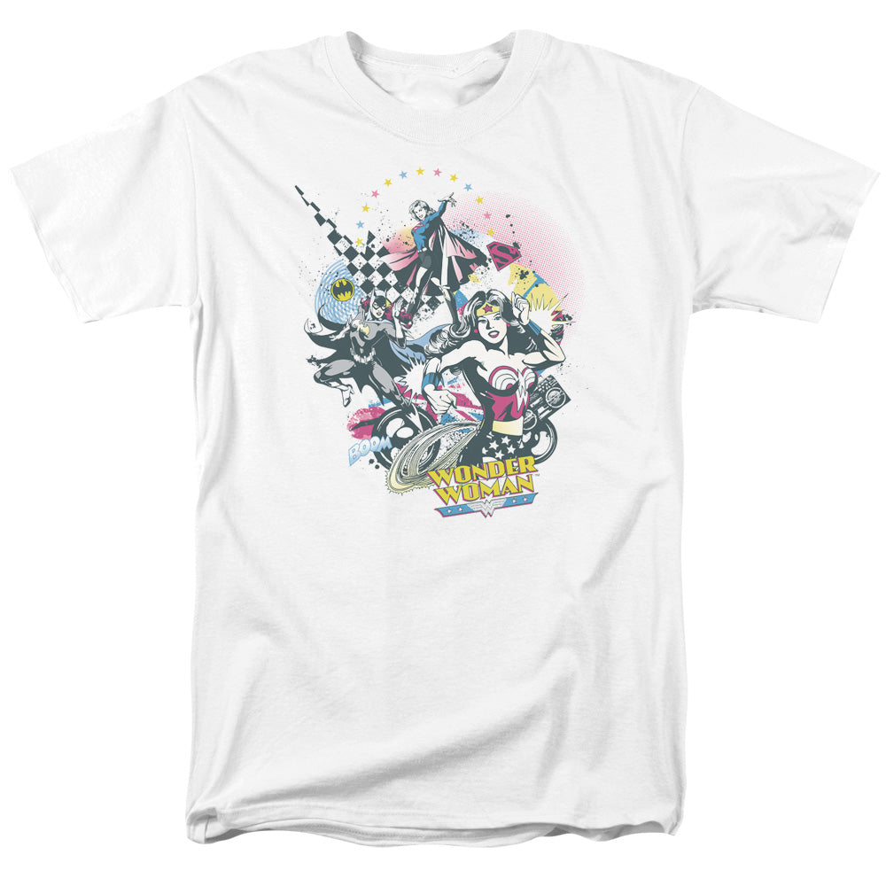AN OFFCIALLY LICENSED DC POWER TRIO MEN'S REGULAR FIT T-SHIRT WHITE
