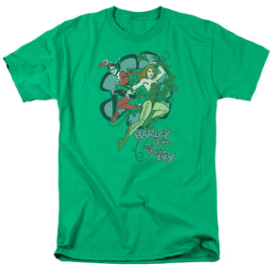AN OFFCIALLY LICENSED DC HARLEY AND IVY MEN'S REGULAR FIT T-SHIRT KELLY GREEN