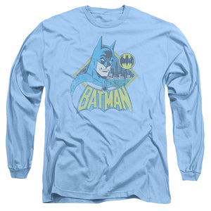AN OFFCIALLY LICENSED DC WATCH YOURSELF MEN'S LONG SLEEVE T-SHIRT CAROLINA BLUE