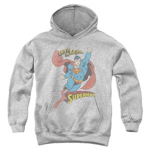 AN OFFCIALLY LICENSED DC ON THE JOB YOUTH HOODIE ATHLETIC HEATHER