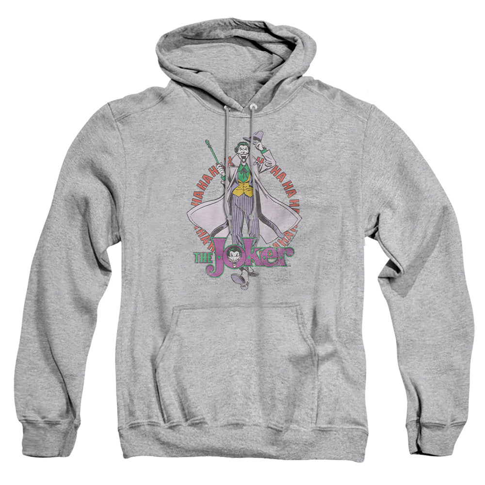 AN OFFCIALLY LICENSED DC MANIACAL ADULT UNISEX PULLOVER HOODIE ATHLETIC HEATHER