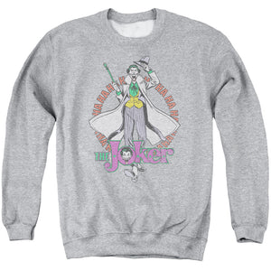 AN OFFCIALLY LICENSED DC MANIACAL ADULT UNISEX CREWNECK SWEATSHIRT ATHLETIC HEATHER