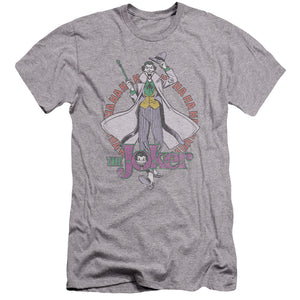 AN OFFCIALLY LICENSED DC MANIACAL MEN'S PREMIUM SLIM FIT T-SHIRT ATHLETIC HEATHER
