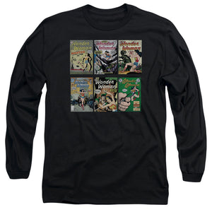 AN OFFCIALLY LICENSED DC WW COVERS MEN'S LONG SLEEVE T-SHIRT BLACK