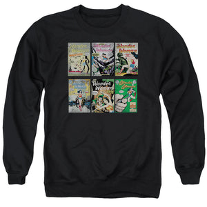 AN OFFCIALLY LICENSED DC WW COVERS ADULT UNISEX CREWNECK SWEATSHIRT BLACK