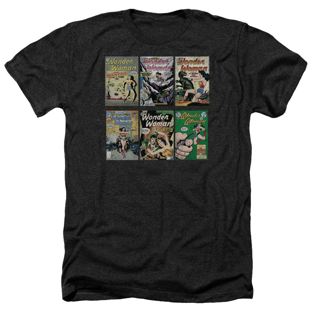 AN OFFCIALLY LICENSED DC WW COVERS MEN'S HEATHER T-SHIRT CHARCOAL