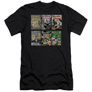 AN OFFCIALLY LICENSED DC WW COVERS MEN'S PREMIUM SLIM FIT T-SHIRT BLACK