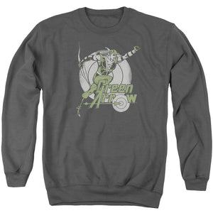 AN OFFCIALLY LICENSED DC RIGHT ON TARGET ADULT UNISEX CREWNECK SWEATSHIRT CHARCOAL