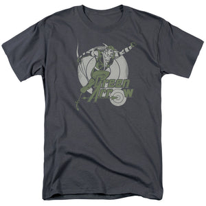 AN OFFCIALLY LICENSED DC RIGHT ON TARGET MEN'S REGULAR FIT T-SHIRT CHARCOAL