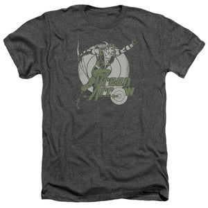 AN OFFCIALLY LICENSED DC RIGHT ON TARGET MEN'S HEATHER T-SHIRT CHARCOAL