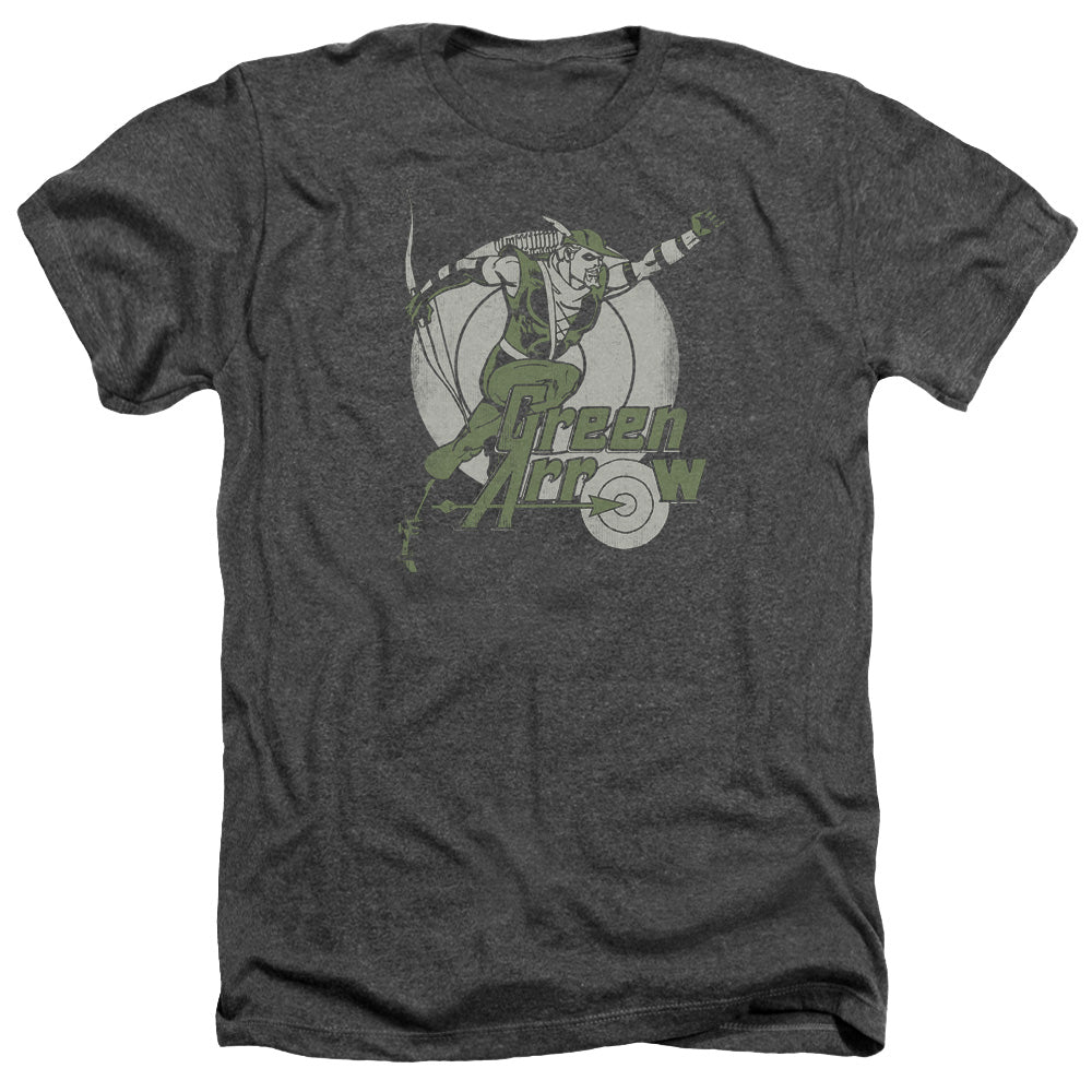 AN OFFCIALLY LICENSED DC RIGHT ON TARGET MEN'S HEATHER T-SHIRT CHARCOAL