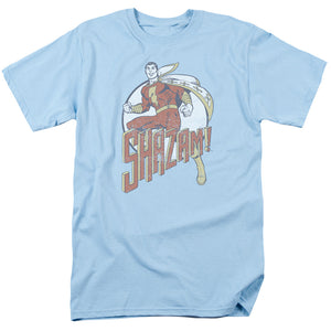AN OFFCIALLY LICENSED DC STEPPING OUT MEN'S REGULAR FIT T-SHIRT LIGHT BLUE