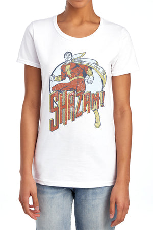 AN OFFCIALLY LICENSED DC STEPPING OUT WOMEN'S REGULAR FIT T-SHIRT LIGHT BLUE