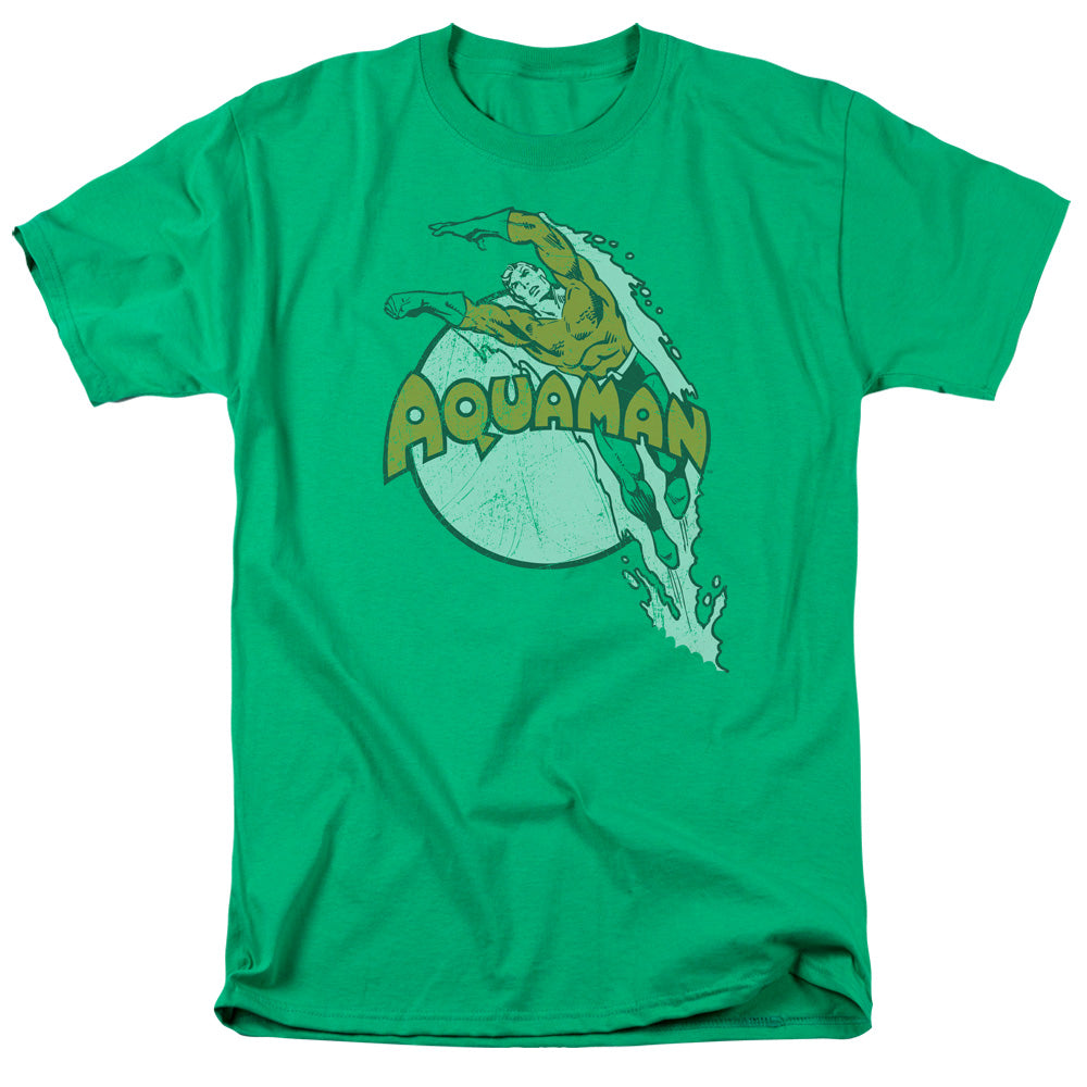 AN OFFCIALLY LICENSED DC SPLASH MEN'S REGULAR FIT T-SHIRT KELLY GREEN