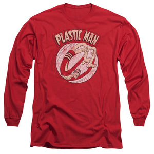 AN OFFCIALLY LICENSED DC BOUNCE MEN'S LONG SLEEVE T-SHIRT RED