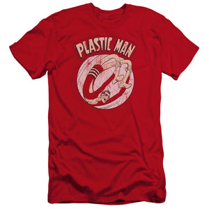 AN OFFCIALLY LICENSED DC BOUNCE MEN'S PREMIUM SLIM FIT T-SHIRT RED