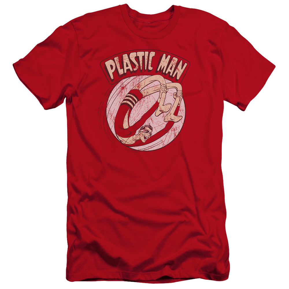 AN OFFCIALLY LICENSED DC BOUNCE MEN'S PREMIUM SLIM FIT T-SHIRT RED