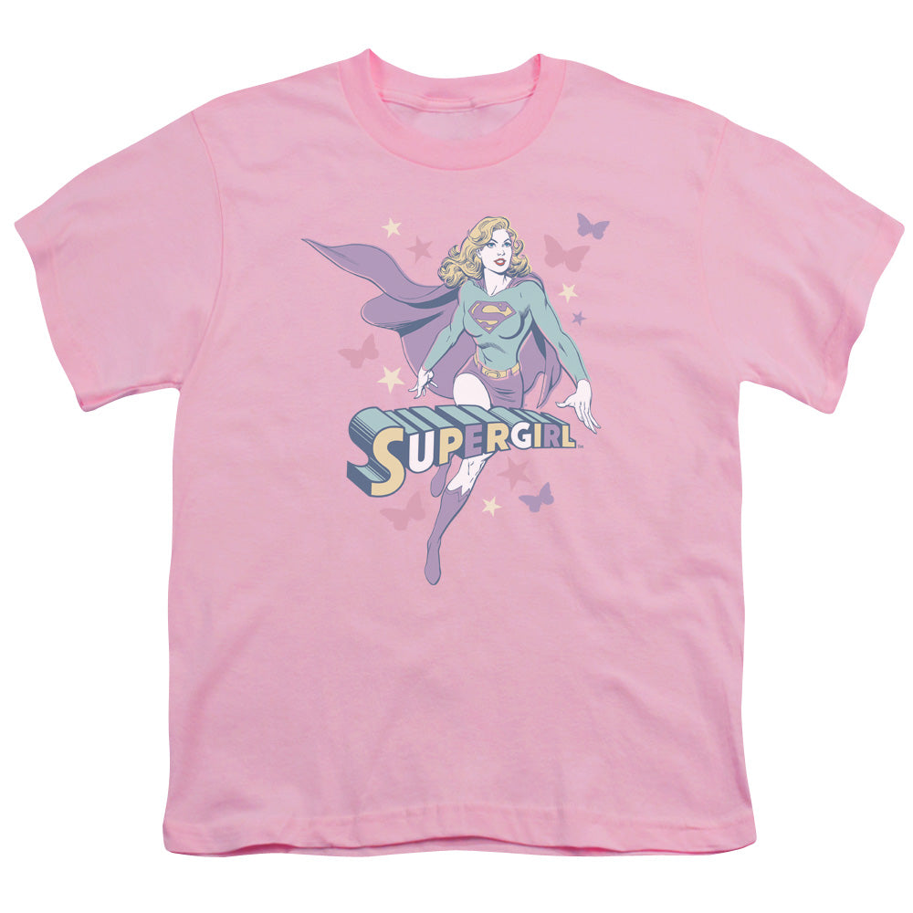 DC Supergirl Pastels Licensed Kid's T-Shirt (Ages 4-7) XS-XL