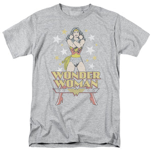 AN OFFCIALLY LICENSED DC A WONDER MEN'S REGULAR FIT T-SHIRT ATHLETIC HEATHER