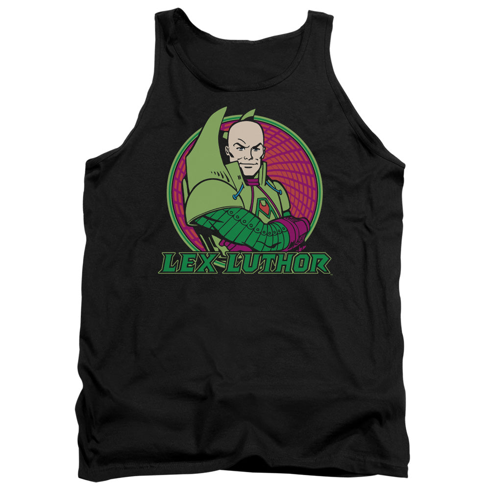 AN OFFCIALLY LICENSED DC LEX LUTHOR ADULT UNISEX TANK TOP BLACK