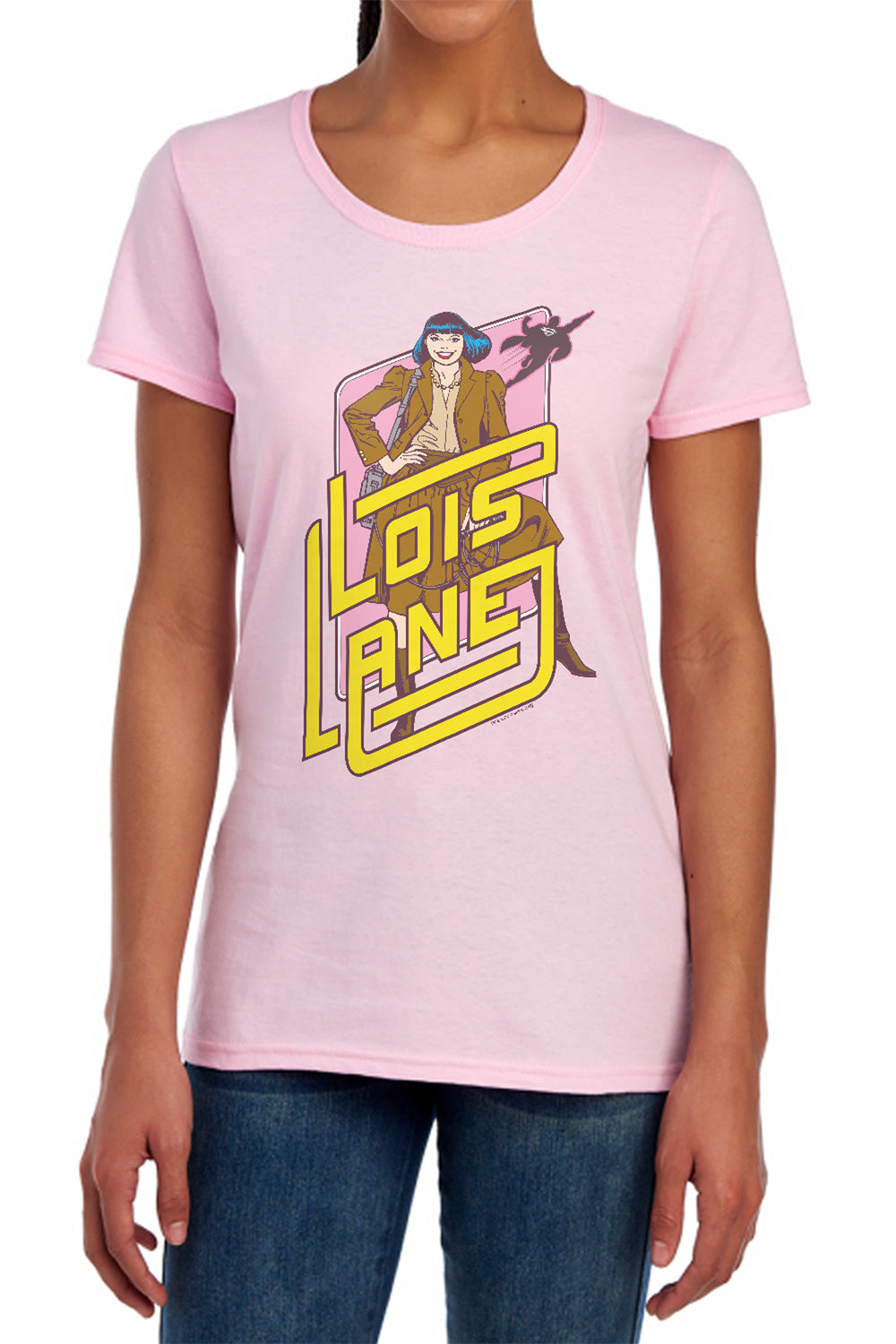 AN OFFCIALLY LICENSED DC LOIS LANE WOMEN'S REGULAR FIT T-SHIRT HOT PINK