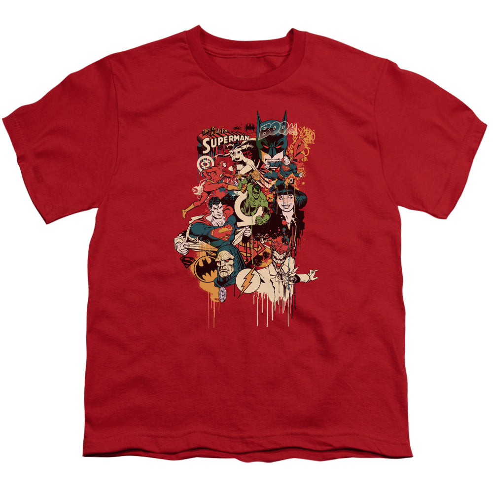 DC Dripping Characters Licensed Kid's T-Shirt (Ages 4-7) XL