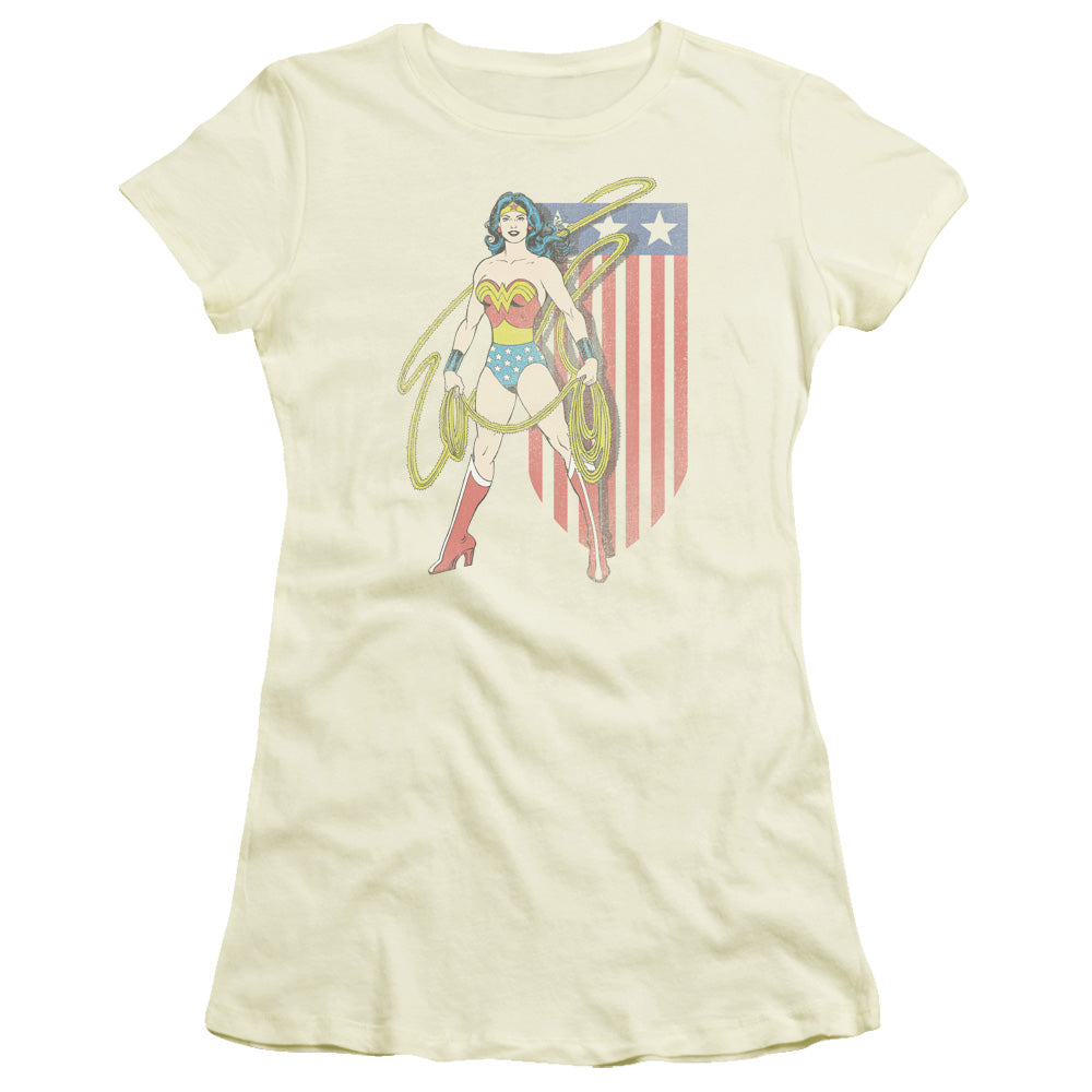 DC Usa Banner Licensed Women's T-Shirt Juniors LG