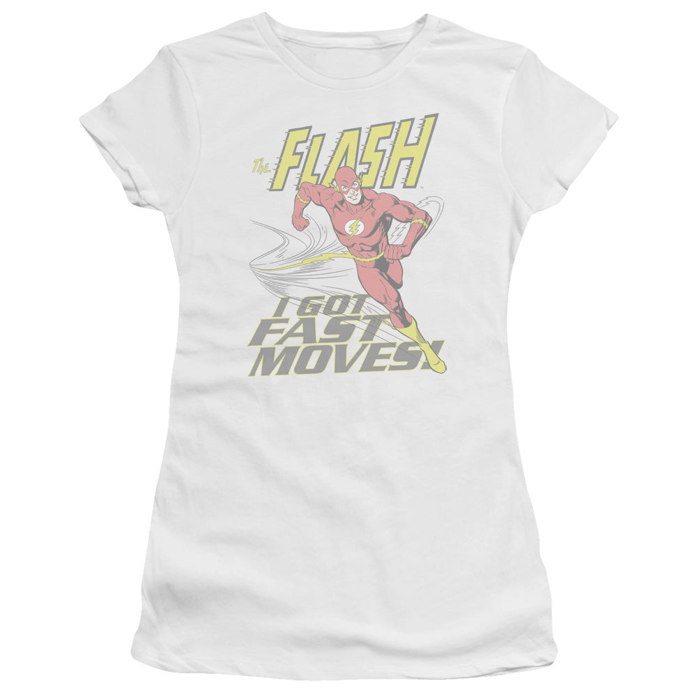 Dc Flash Fast Moves Licensed Women's T-Shirt Juniors LG