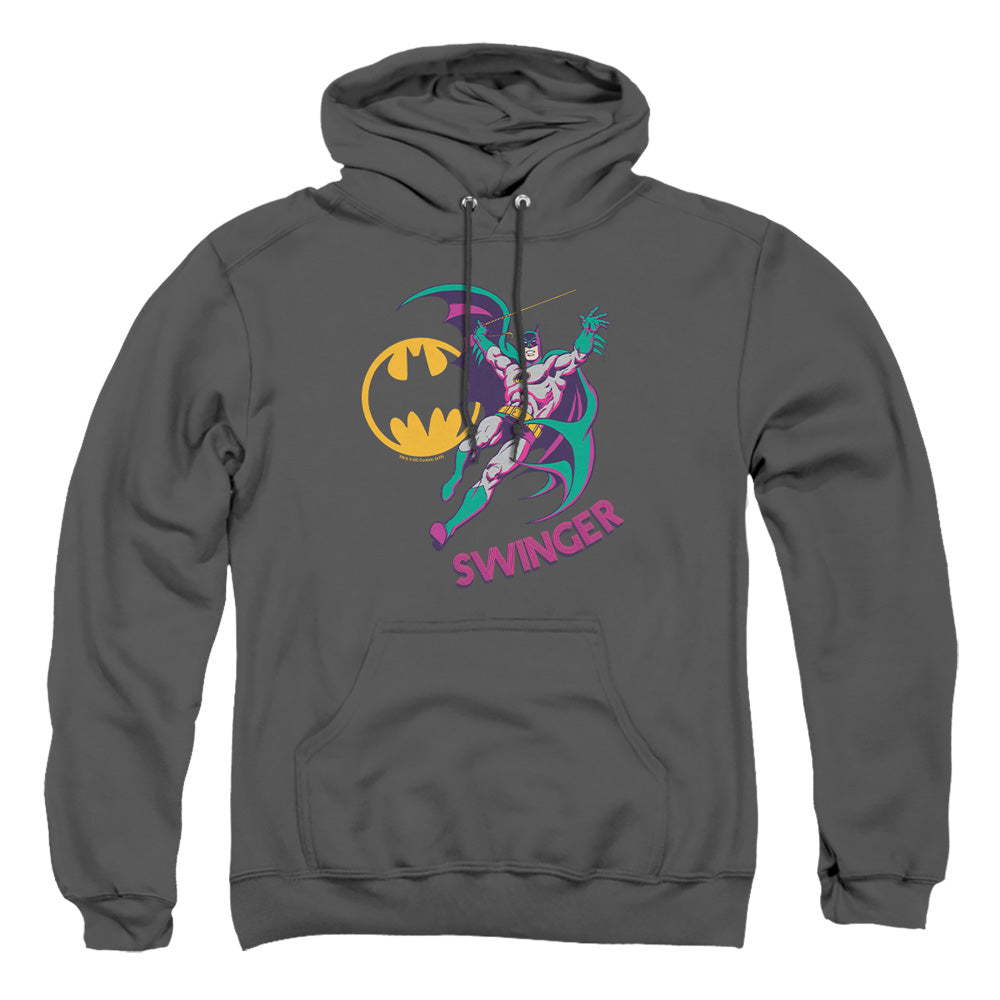 AN OFFCIALLY LICENSED DCO SWINGER ADULT UNISEX PULLOVER HOODIE CHARCOAL