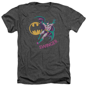 AN OFFCIALLY LICENSED DCO SWINGER MEN'S HEATHER T-SHIRT CHARCOAL