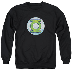 AN OFFCIALLY LICENSED DCO GL NEON DISTRESS LOGO ADULT UNISEX CREWNECK SWEATSHIRT BLACK