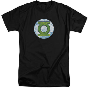 AN OFFCIALLY LICENSED DCO GL NEON DISTRESS LOGO MEN'S TALL FIT T-SHIRT BLACK