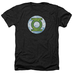 AN OFFCIALLY LICENSED DCO GL NEON DISTRESS LOGO MEN'S HEATHER T-SHIRT CHARCOAL