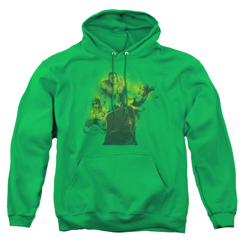AN OFFCIALLY LICENSED DCO SPRAY SKETCH LEAGUE ADULT UNISEX PULLOVER HOODIE KELLY GREEN