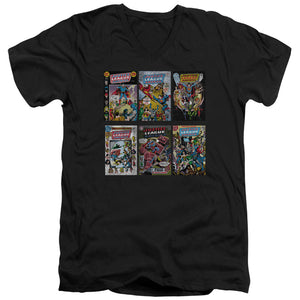 AN OFFCIALLY LICENSED DCO DCO COVERS MEN'S V-NECK T-SHIRT BLACK