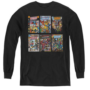 AN OFFCIALLY LICENSED DCO DCO COVERS YOUTH LONG SLEEVE T-SHIRT BLACK