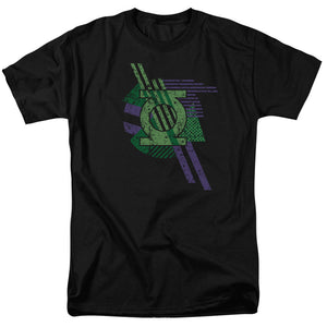 AN OFFCIALLY LICENSED DCO LANTERN SHAPES MEN'S REGULAR FIT T-SHIRT BLACK