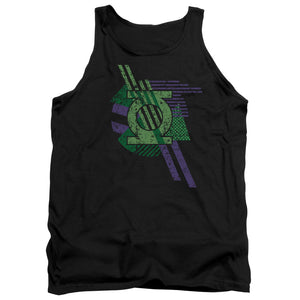 AN OFFCIALLY LICENSED DCO LANTERN SHAPES ADULT UNISEX TANK TOP BLACK