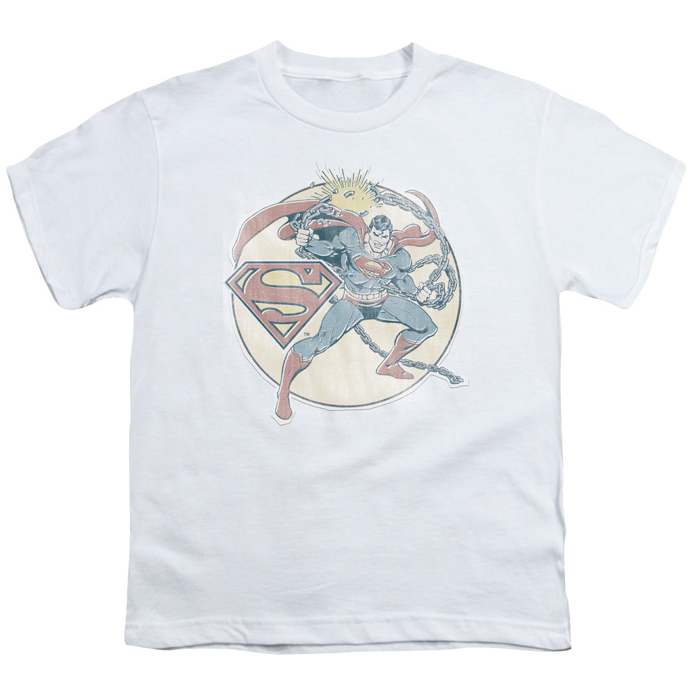 Dco Retro Superman Iron On Licensed Kid's T-Shirt (Ages 4-7) SM-LG