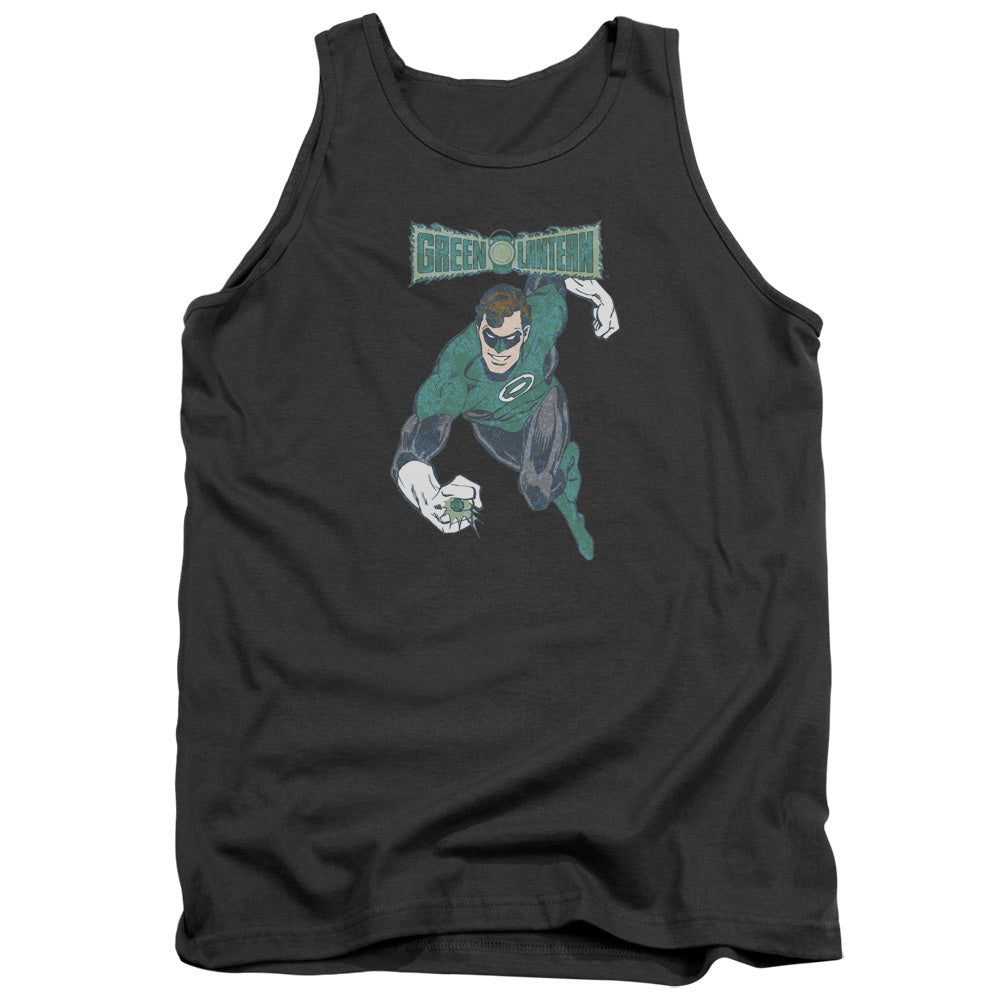 AN OFFCIALLY LICENSED DCO DESATURATED GREEN LANTERN ADULT UNISEX TANK TOP CHARCOAL