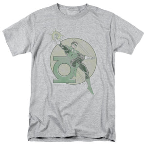 AN OFFCIALLY LICENSED DCO RETRO LANTERN IRON ON MEN'S REGULAR FIT T-SHIRT ATHLETIC HEATHER