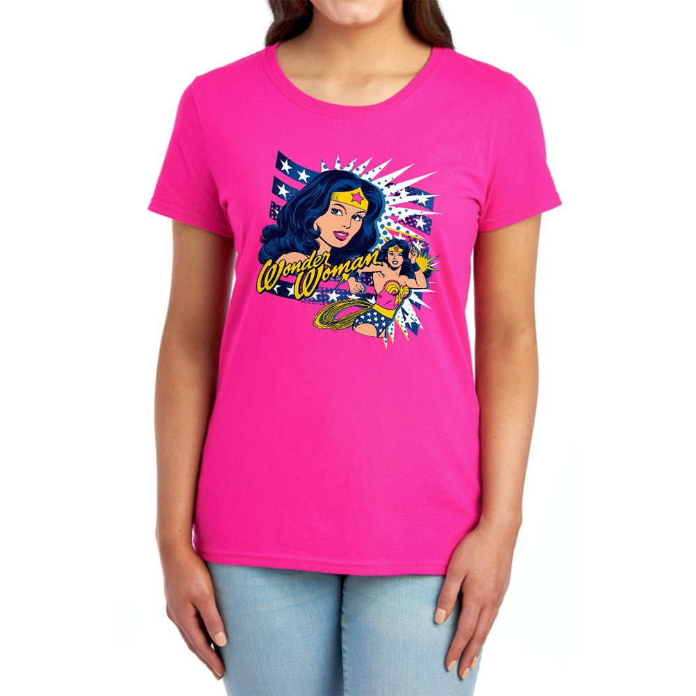 Dco Pop Art Wonder Licensed Women's T-Shirt Regular Fit LG
