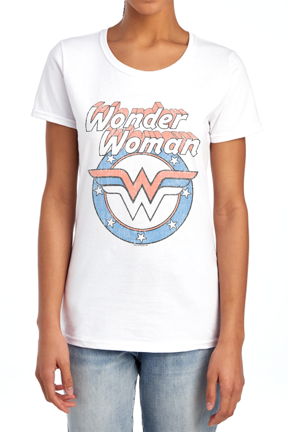 AN OFFCIALLY LICENSED DCO FADED WONDER WOMEN'S REGULAR FIT T-SHIRT BANANA