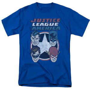 AN OFFCIALLY LICENSED DCO 4 STARS MEN'S REGULAR FIT T-SHIRT ROYAL